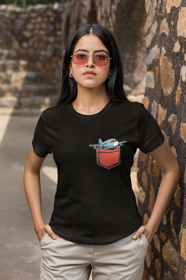 Plane in Pocket T-Shirt