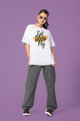 Eat Sleep Fly  Oversized T-Shirt