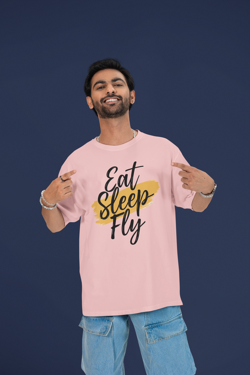 Eat Sleep Fly  Oversized T-Shirt