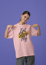 Eat Sleep Fly  Oversized T-Shirt