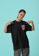 Plane in Pocket Oversized T-Shirt