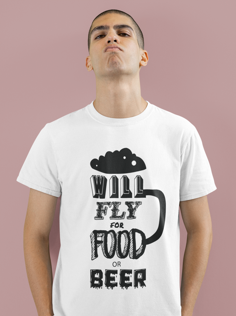 Will fly for Food or Beer T-Shirt